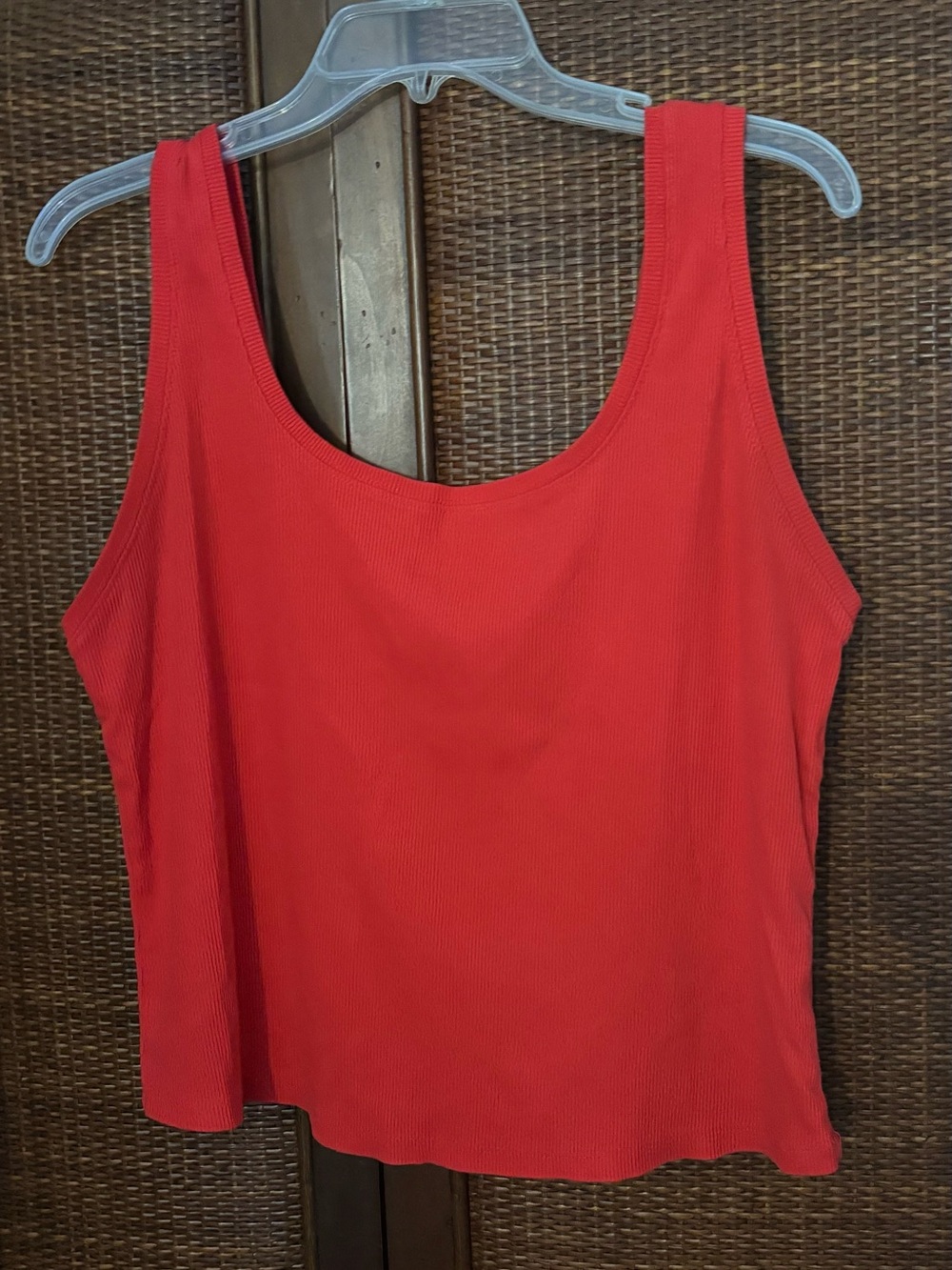 Wild Fable XXL Red Women's Ribbed Scoop Neck Cropped Tank Top